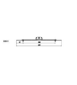Trade Inline Window Espagnolette Lock 22mm Backset 8mm Mushroom Cams 400mm Long - Image 2