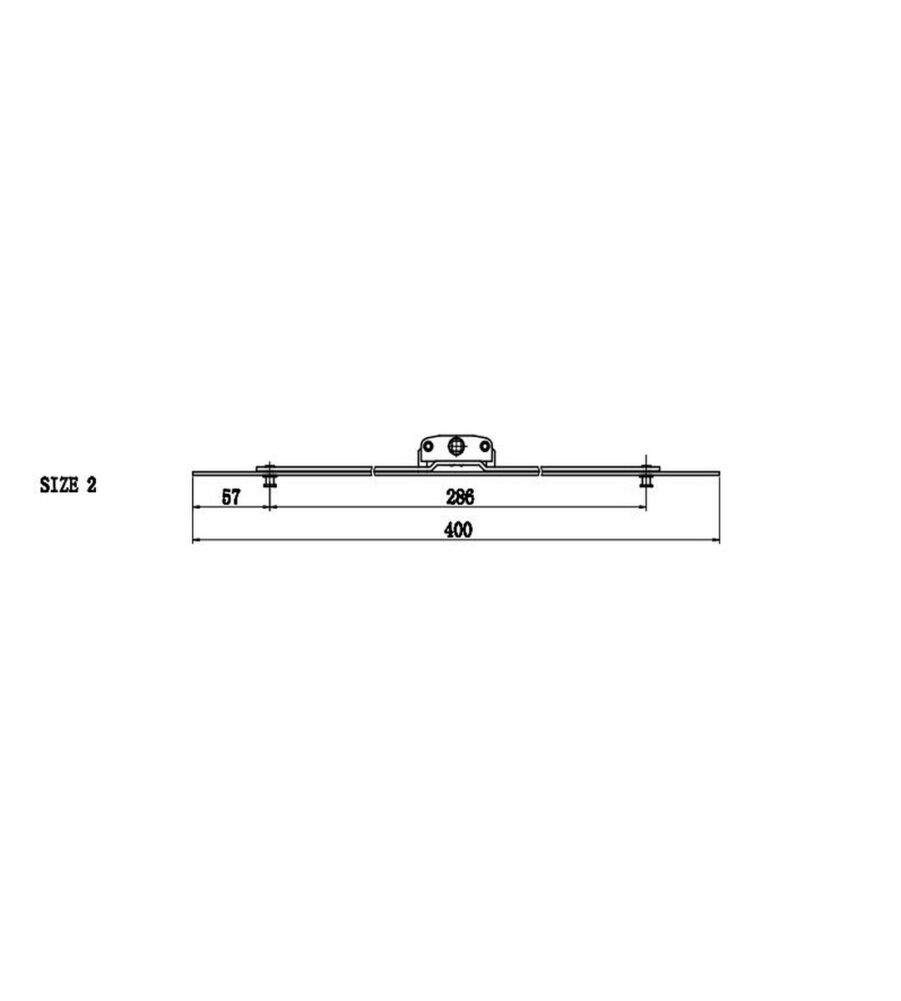 Trade Inline Window Espagnolette Lock 22mm Backset 8mm Mushroom Cams 400mm Long - Image 2