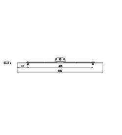 Trade Inline Window Espagnolette Lock 22mm Backset 8mm Mushroom Cams 600mm Long - Image 2