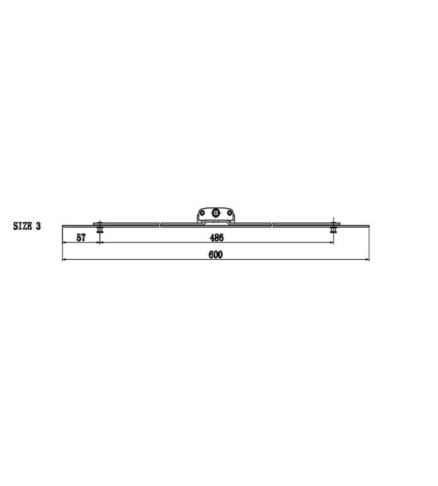 Trade Inline Window Espagnolette Lock 22mm Backset 8mm Mushroom Cams 600mm Long - Image 2