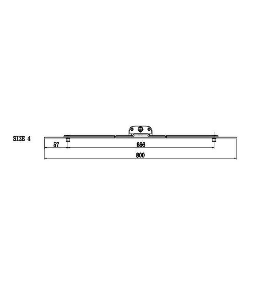 Trade Inline Window Espagnolette Lock 22mm Backset 8mm Mushroom Cams 800mm Long - Image 2