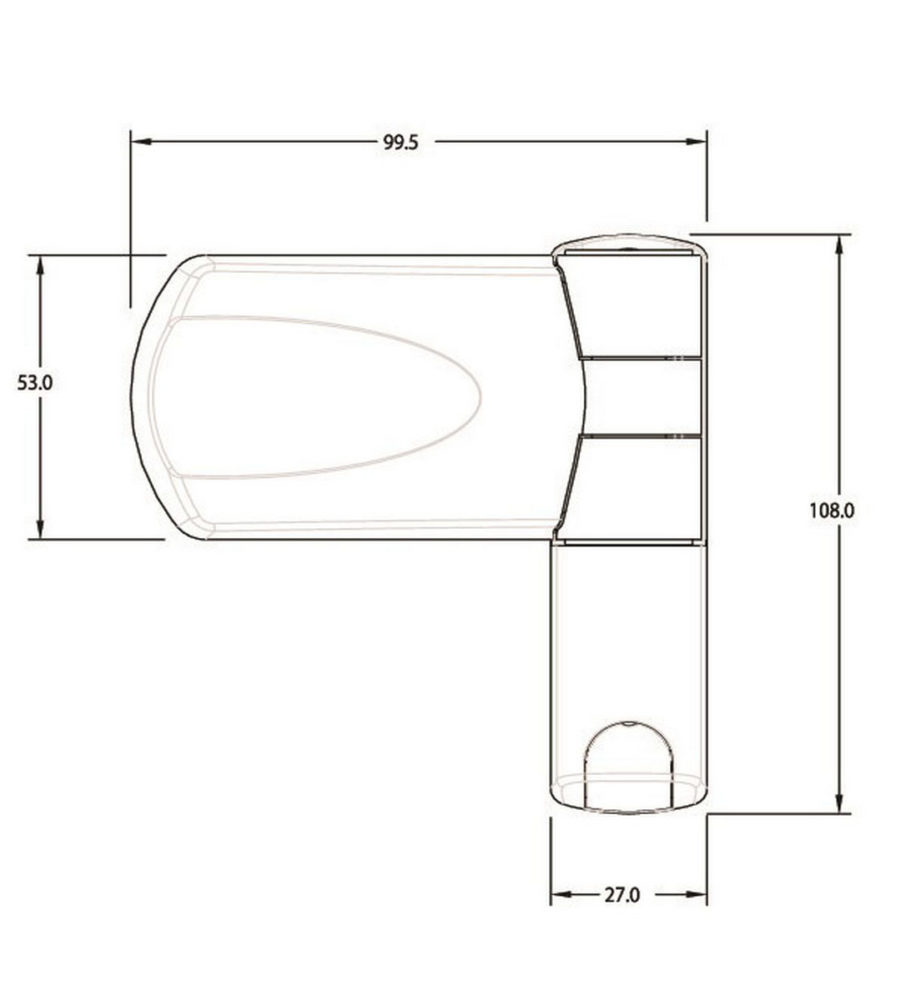 Trojan Patriot 3D Flag Hinge Gold 21.5mm - Image 2
