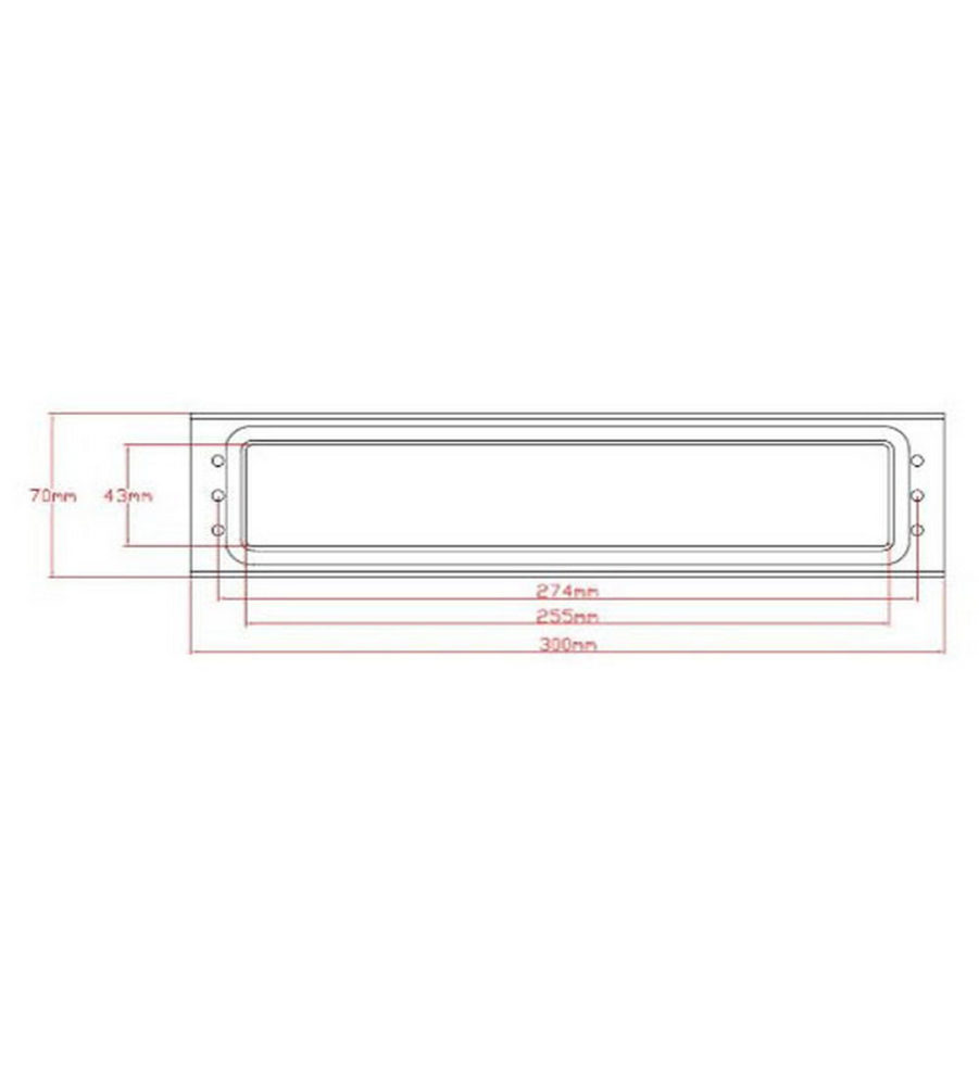 Trojan Unicorn Letterplate 12'' Polished Chrome 20-40mm with Chrome Ends - Image 2