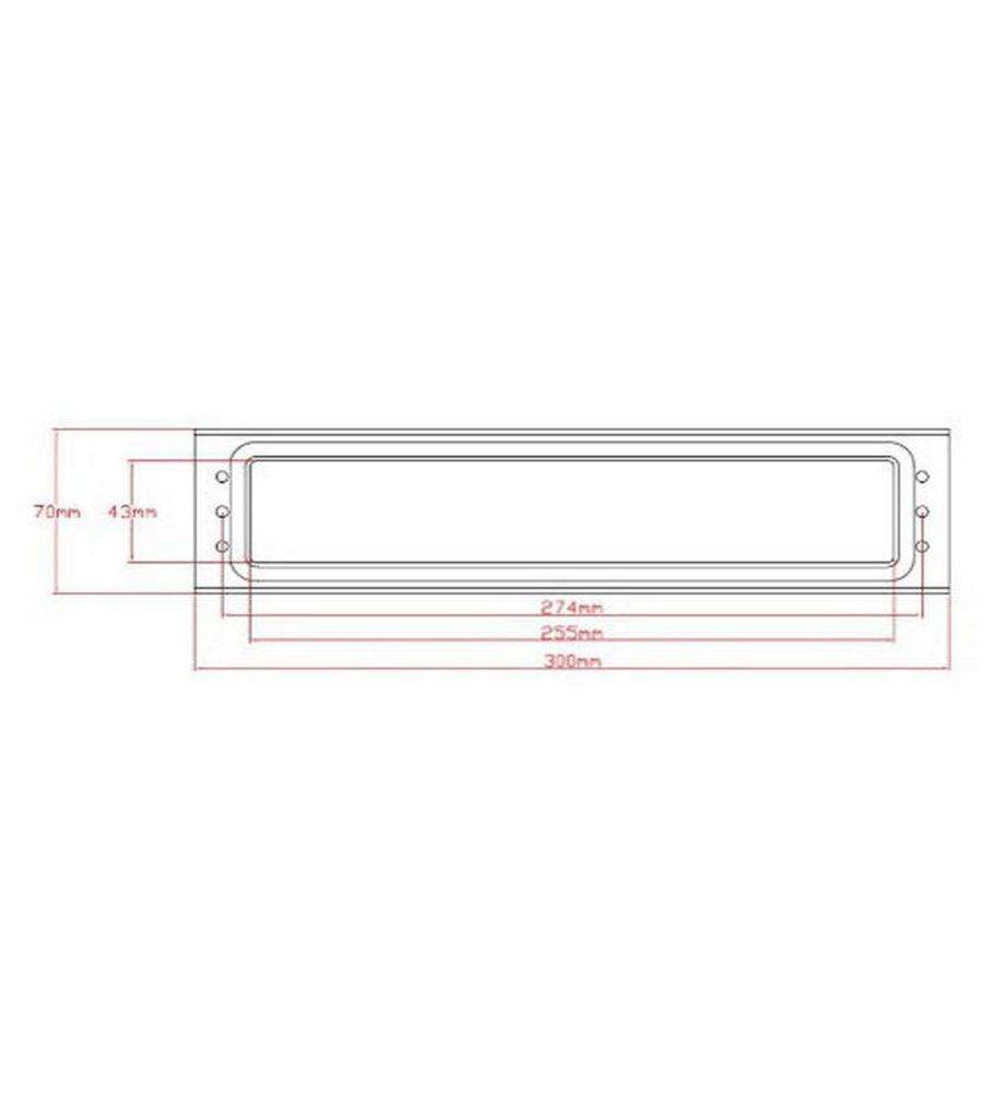 Trojan Unicorn Letterplate 12'' Satin Silver 20-40mm - Image 2