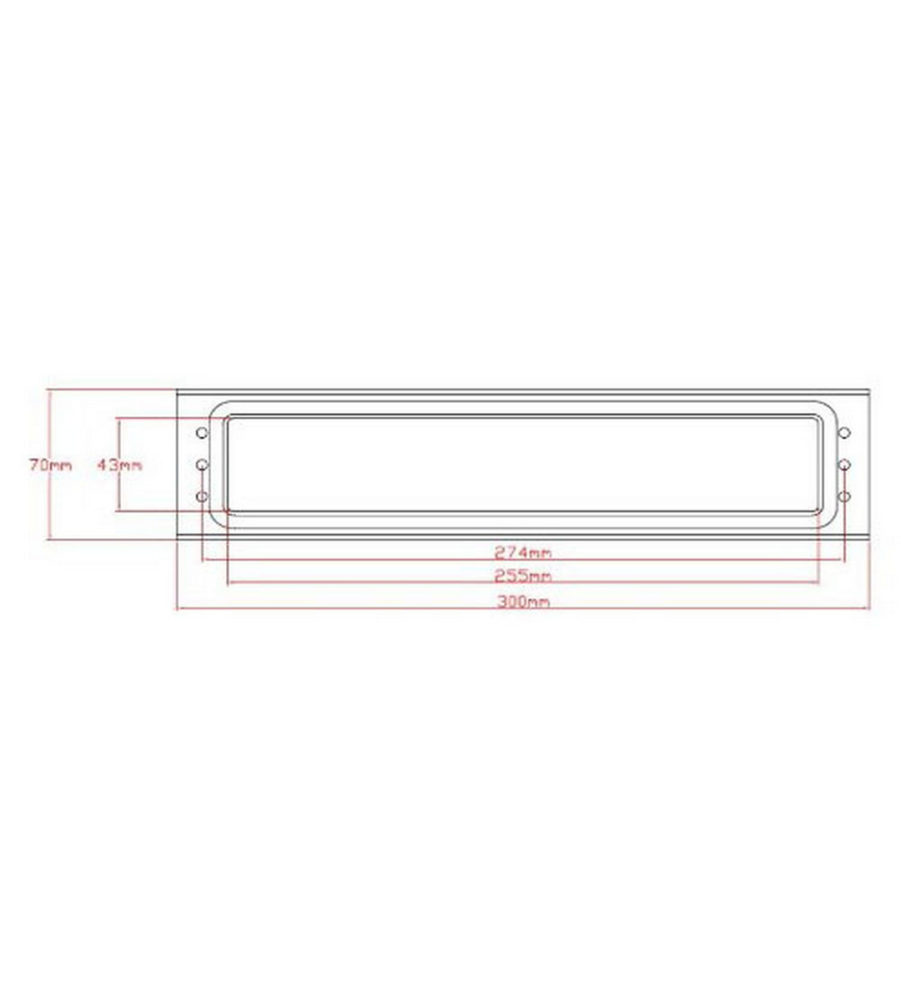 Trojan Unicorn Letterplate 12'' White 20-40mm - Image 2