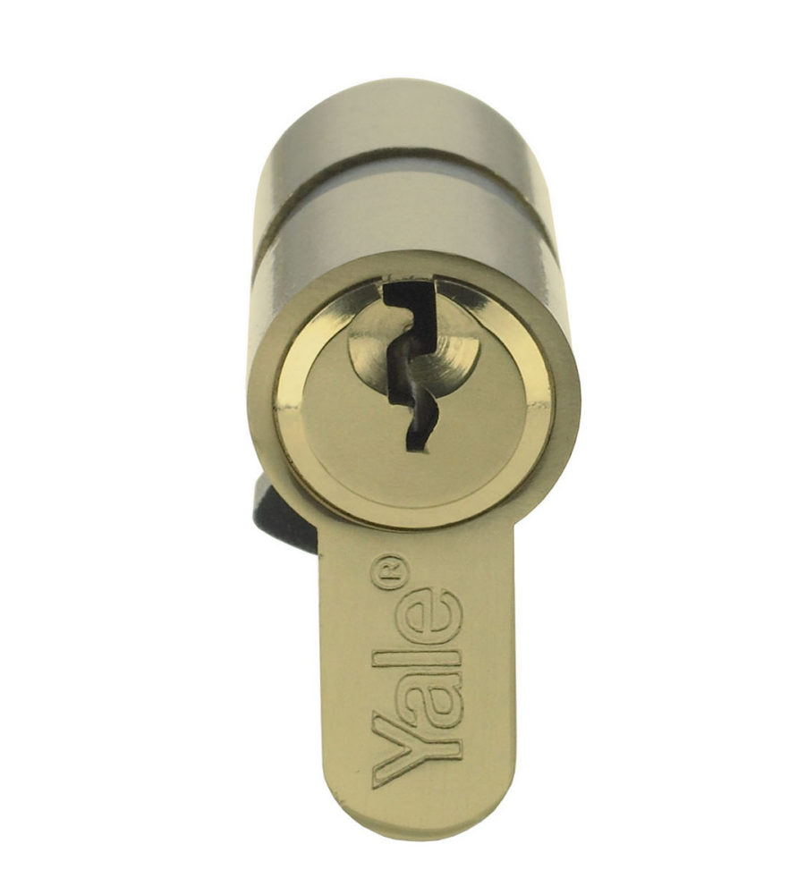 Yale 6 Pin Euro Profile Cylinder Lock Brass 35/45 (80mm) c/w 3 Keys - Image 2