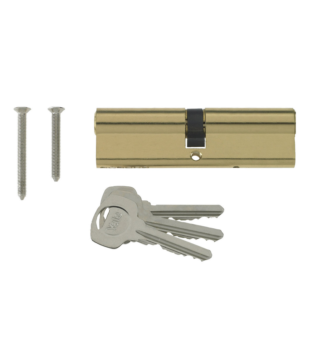 Asec 6 Pin Euro Cylinder Polished Brass 80mm 35/45 Lock UPVC Door Yale Style 