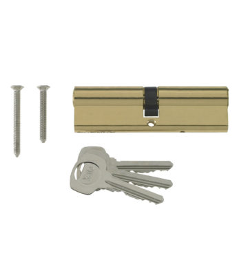 Yale 6 Pin Euro Profile Cylinder Lock Brass 40/60 (100mm) C/w 3 Keys