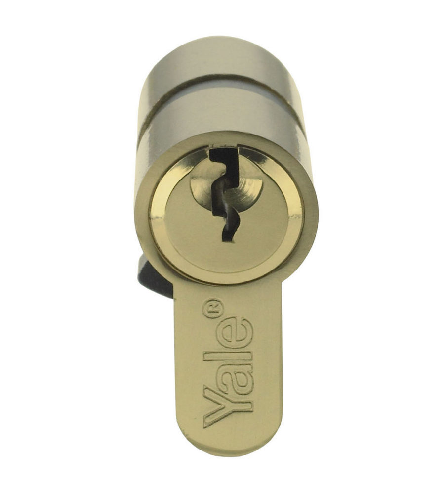 Yale 6 Pin Euro Profile Cylinder Lock Brass 45/45 (90mm) c/w 3 Keys - Image 2