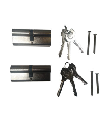 Yale 6 Pin Euro Profile Cylinder Lock Nickle 40/45 (85mm) Keyed Alike In Pairs C/w 6 Keys