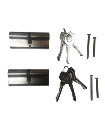 Yale 6 Pin Euro Profile Cylinder Lock Nickle 40/60 (100mm) Keyed Alike In Pairs C/w 6 Keys