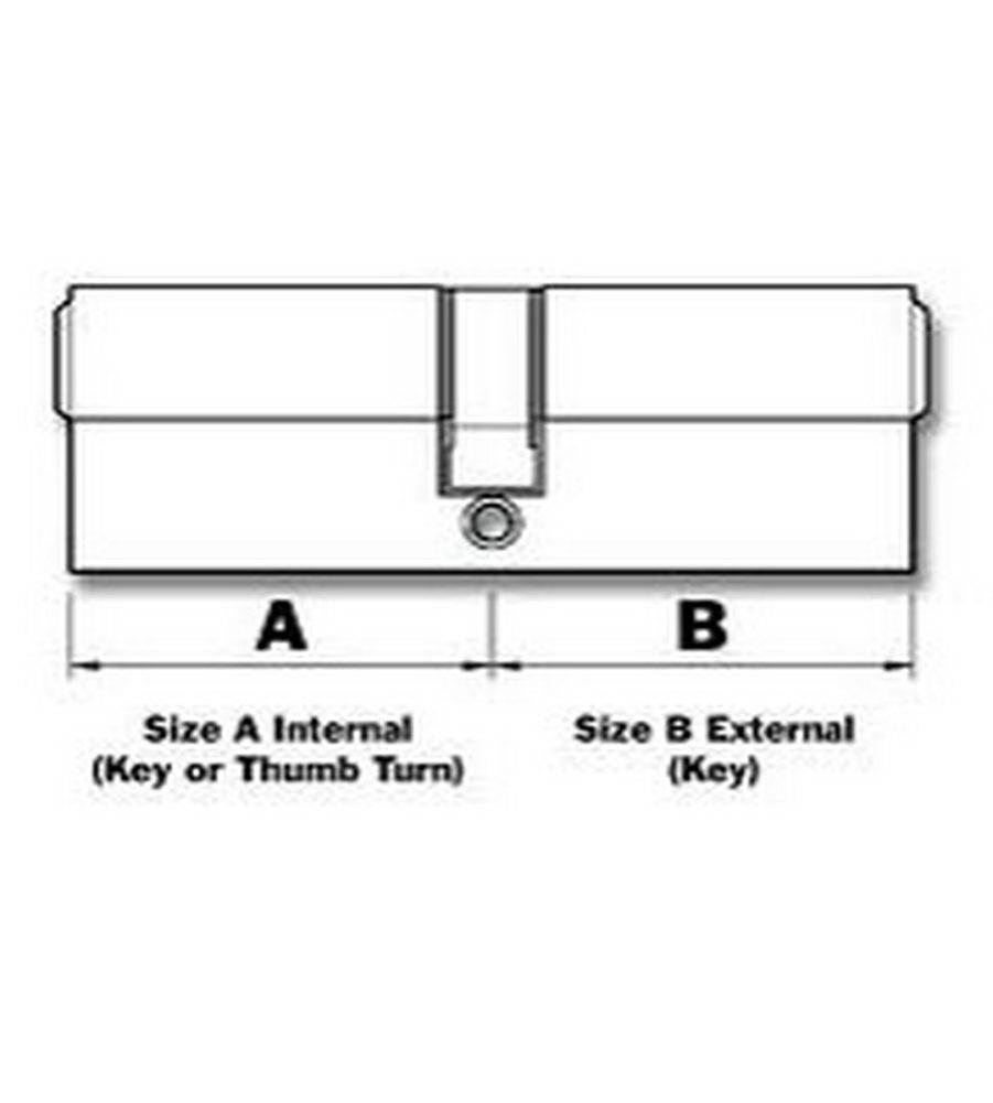 Yale 6 Pin Euro Profile Cylinder Lock Nickle 40/60 (100mm) Keyed Alike in pairs c/w 3 Keys - Image 3