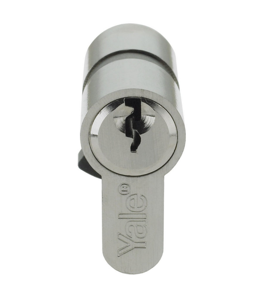 Yale 6 Pin Euro Profile Cylinder Lock Nickle 45/10/45 Keyed Alike in pairs c/w 3 Keys - Image 2