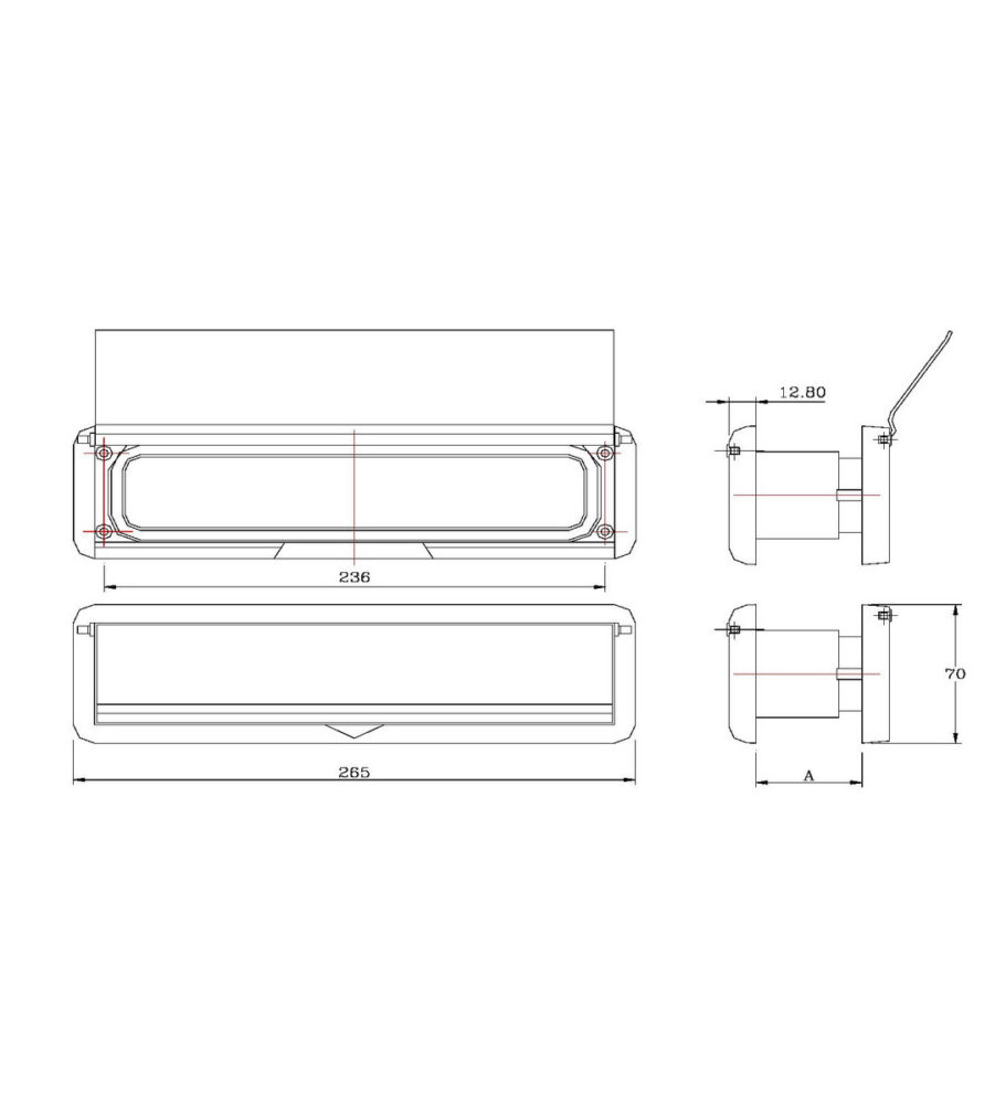 Yale P200 10'' Trimmaster Letterplate White - Image 4