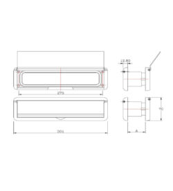 Yale P204 12'' Flapmaster Letterplate Gold 20/40 - Image 2