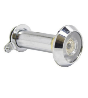 180 Deg Chrome Door Viewer 12mm Dia 35-55mm