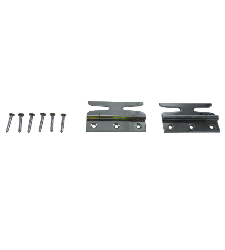 189 Solid Brass Simplex Hinges (pair) Polished Chrome Plated - Image 2
