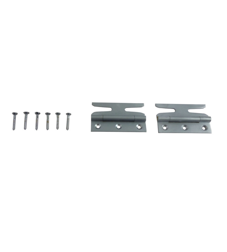 189 Solid Brass Simplex Hinges (pair) Satin Chrome - Image 2