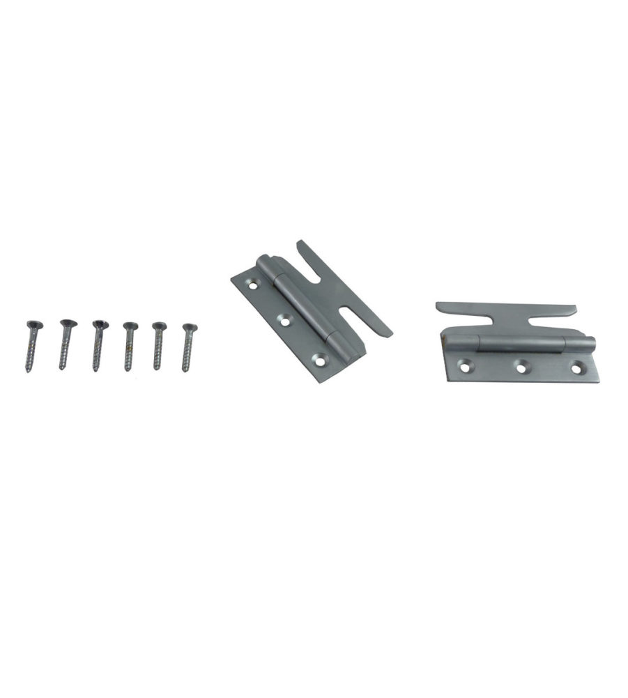 189 Solid Brass Simplex Hinges (pair) Satin Chrome - Image 3