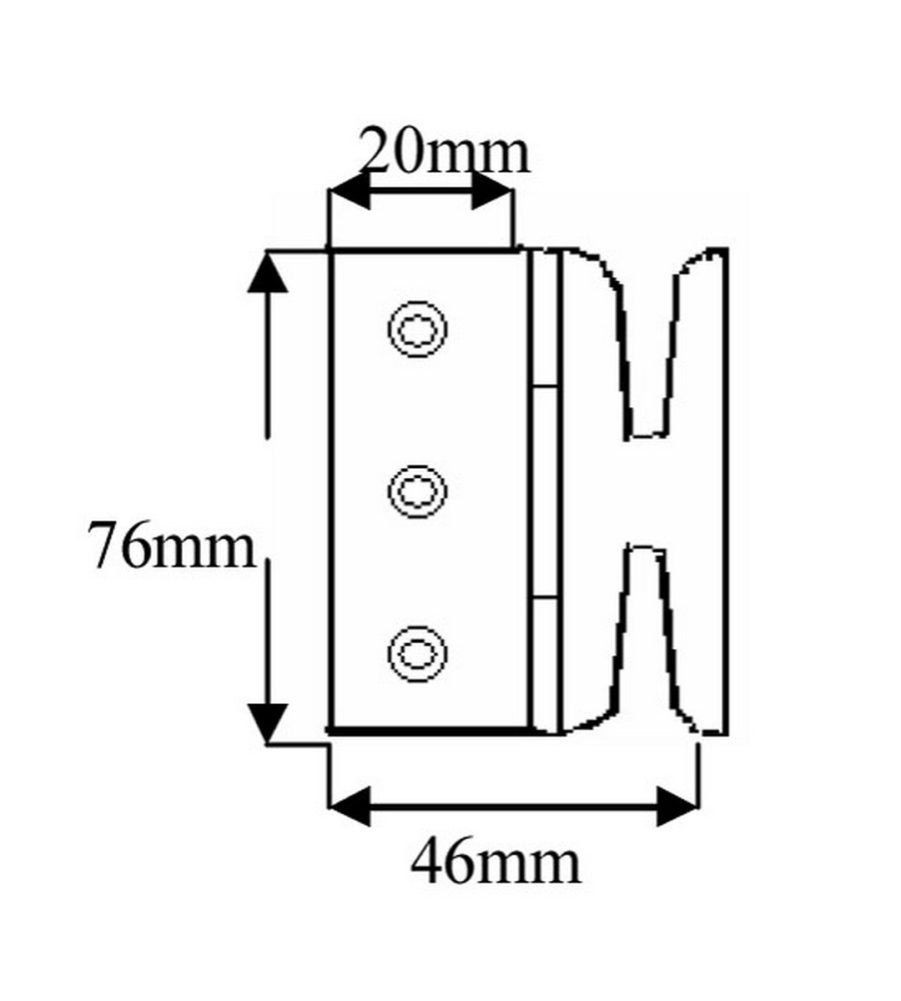 189 Solid Brass Simplex Hinges (pair) Polished Chrome Plated - Image 4