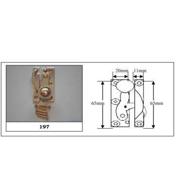 197 Clo Fastener Non Locking Satin Chrome