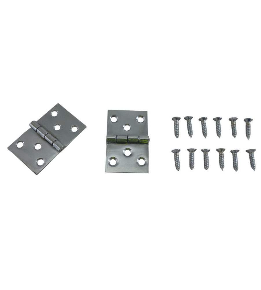 216 Baton Rod Hinge Polished Chrome Plated (pair) - Image 3