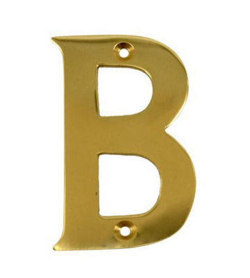 2” Gold Anodised Letter B