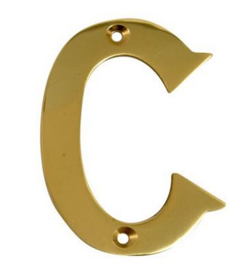 2” Gold Anodised Letter C