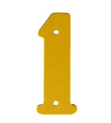 2” Gold Anodised Numeral 1