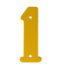 2'' Gold Anodised Numeral 1