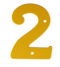 2'' Gold Anodised Numeral 2