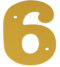 2'' Gold Anodised Numeral 6