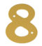 2'' Gold Anodised Numeral 8
