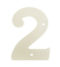 2'' Silver Satin Anodised Numeral 2