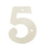 2'' Silver Satin Anodised Numeral 5