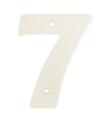 2” Silver Satin Anodised Numeral 7