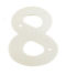 2'' Silver Satin Anodised Numeral 8