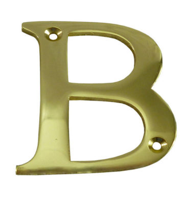 3” Brass Letter B