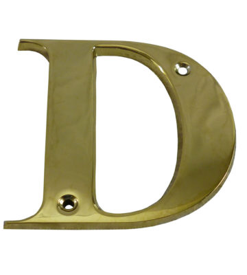 3” Brass Letter D