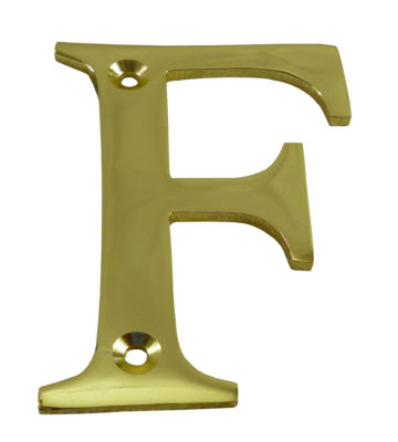 3” Brass Letter F