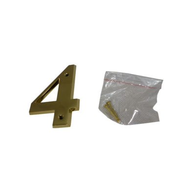 3” Brass Door Numeral 4