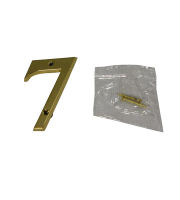 3” Brass Door Numeral 7