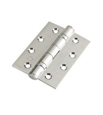 Ball Bearing Door Hinge Grade 13  102 X 76 X 3 Polished Stainless Steel Square End (Pair)