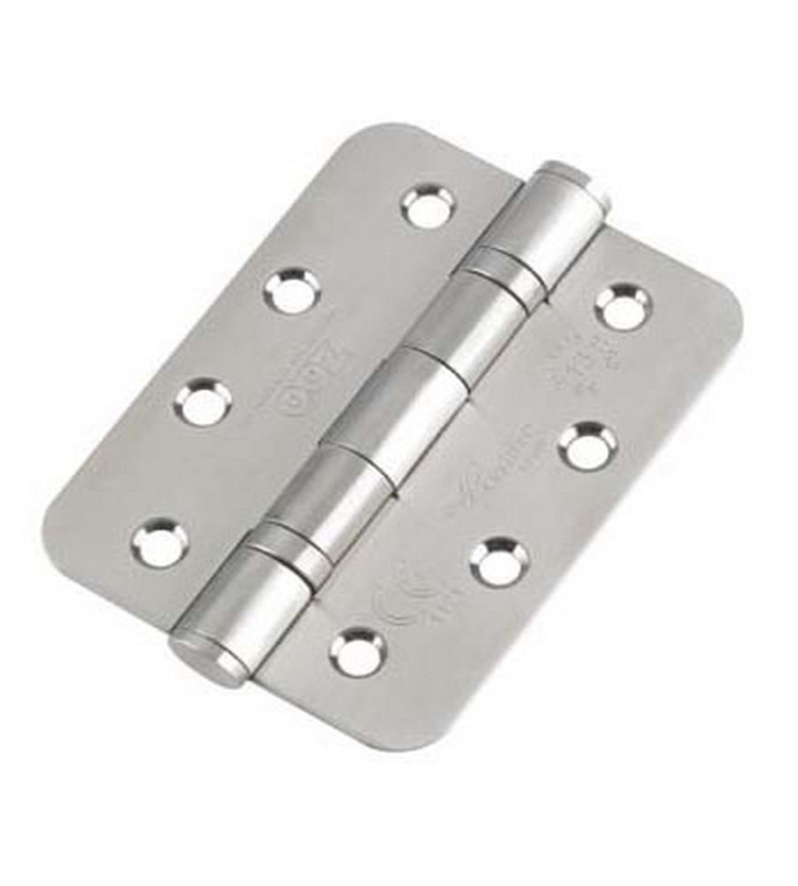 Ball Bearing Door Hinge Grade 13  102 x 76 x 3 Stainless Steel Radius End (Pair)