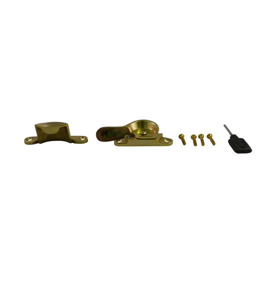 183L Fitch Fastener Locking c/w Narrow Keep Polished Brass - Image 2