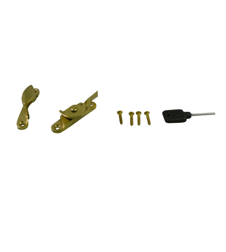 183L Fitch Fastener Locking c/w Narrow Keep Polished Brass - Image 3