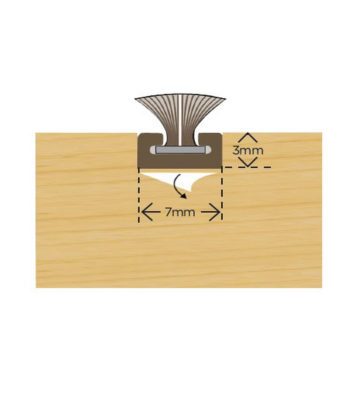 Self Adhesive Carrier Brown c/w 6.5mm weatherpile 2.1m + Fin