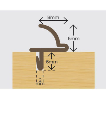 Slidex Flexible Weatherseal Brown 3m