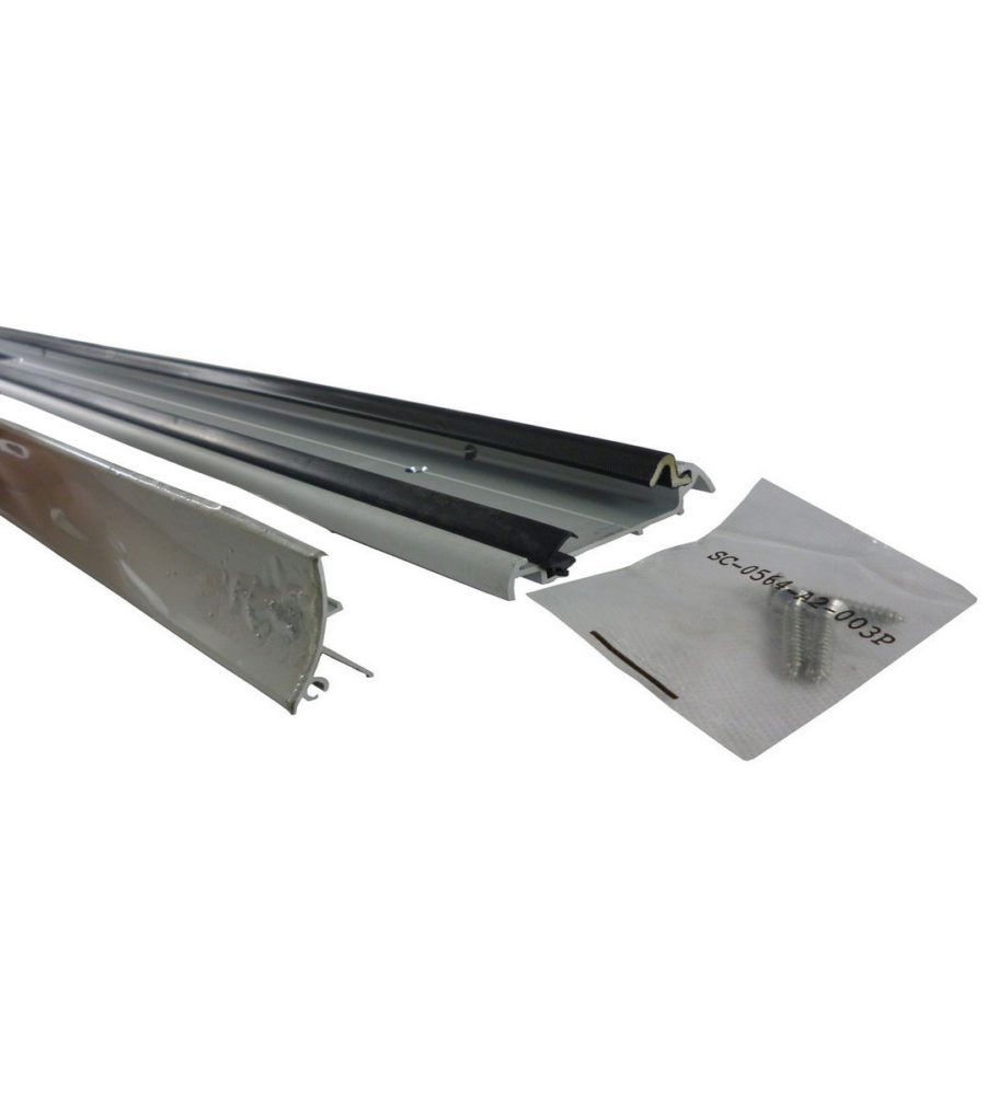 Stormguard Slimline Wide Inward Opening Weatherbar c/w ICD Deflector 1219mm Silver