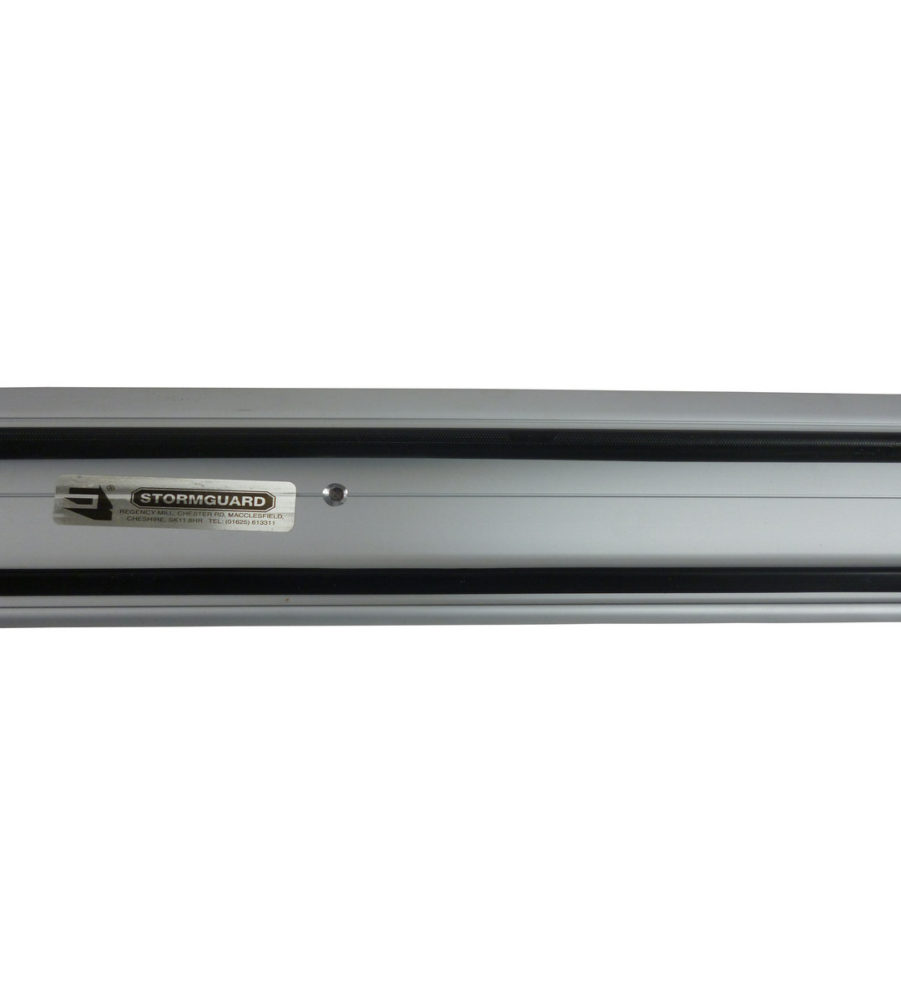 Stormguard Slimline Wide Inward Opening Weatherbar c/w ICD Deflector 1219mm Silver - Image 2